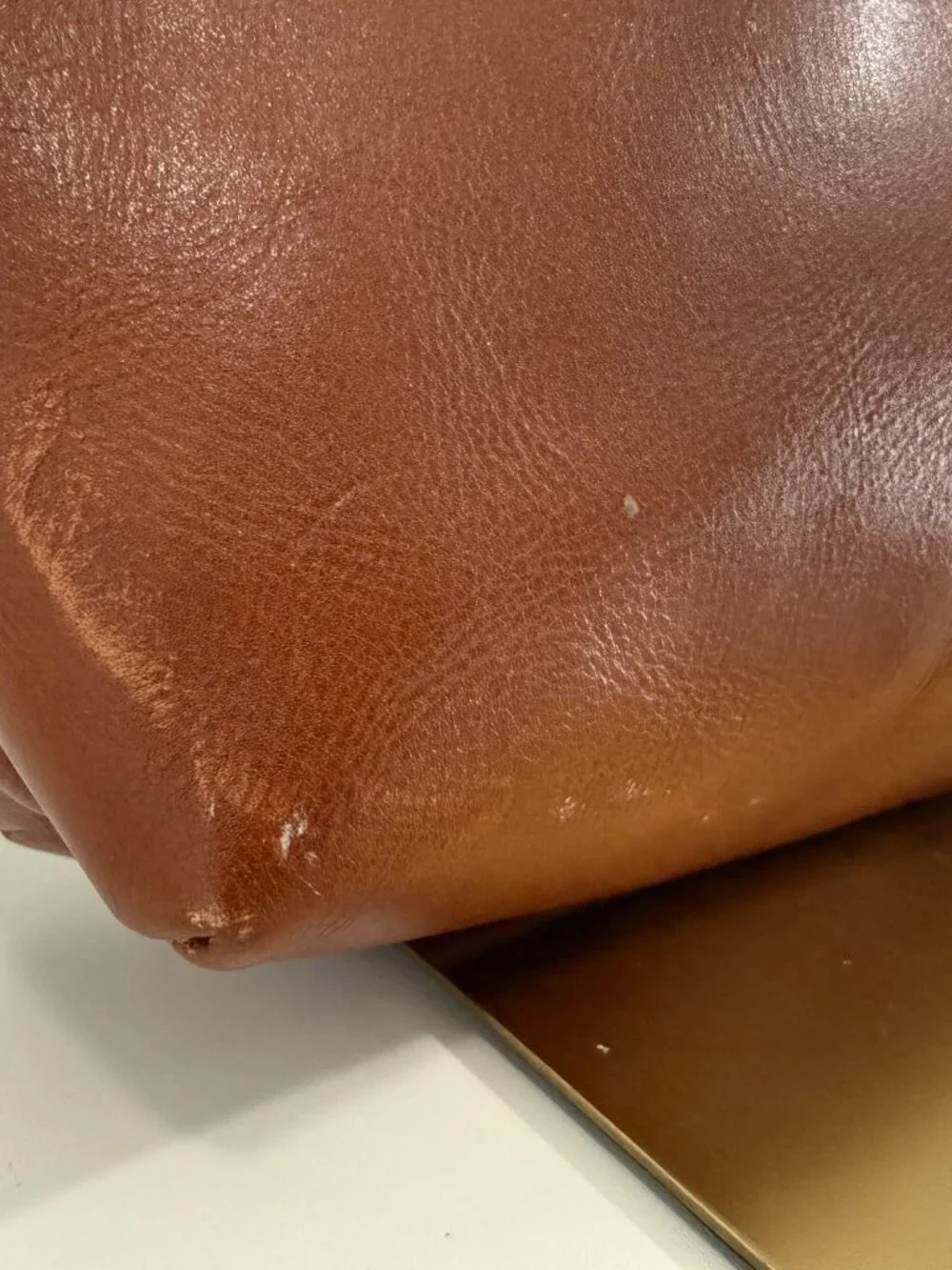 Patricia Nash Valerie Tan Leather Fold-Over Clutch Wristlet